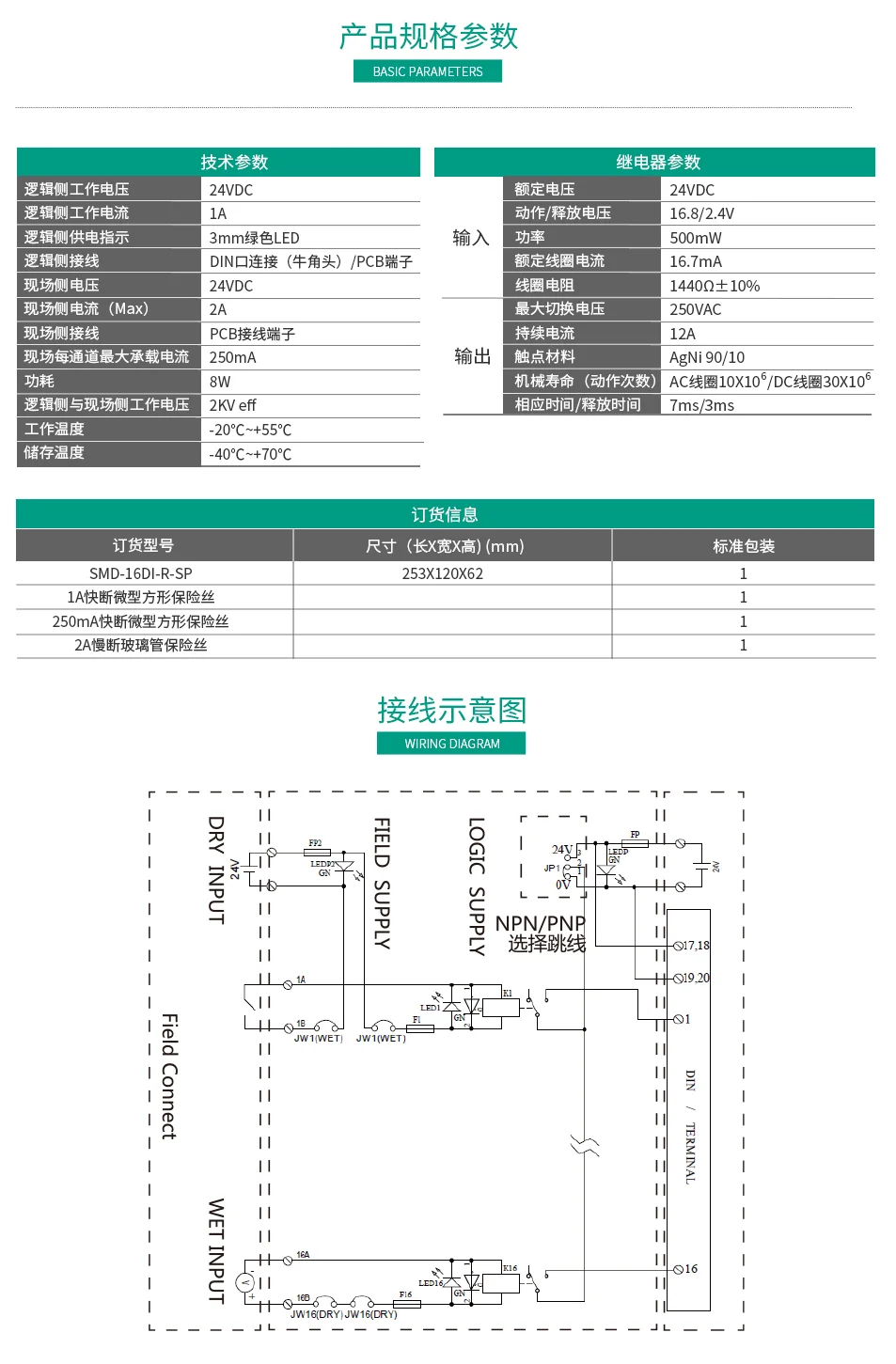 16通道黄瓜视频黄色版下载隔離輸入16DI-R-SP 黄瓜视频黄色版下载模組模塊