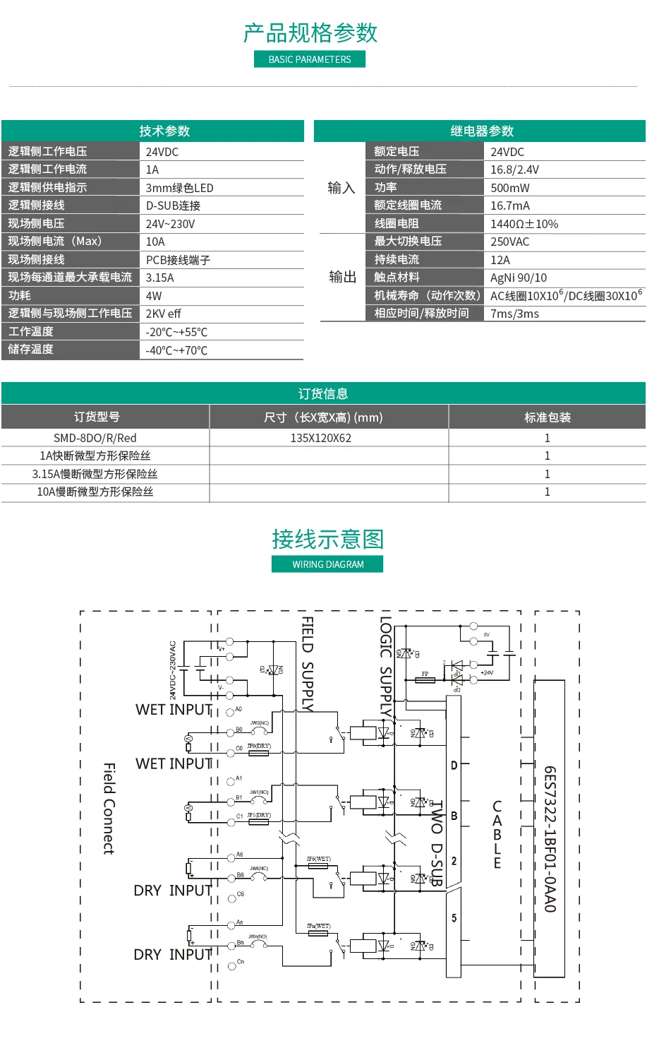 西門子-SMD-8DO/R/RED 黄瓜视频黄色版下载模組模塊 PLC放大板