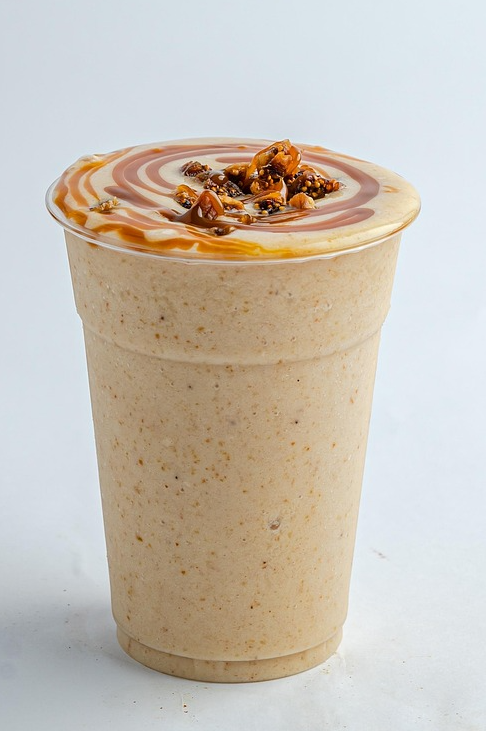 无花果奶昔, 奶昔, 冰沙, 喝, 茶点, 饮料