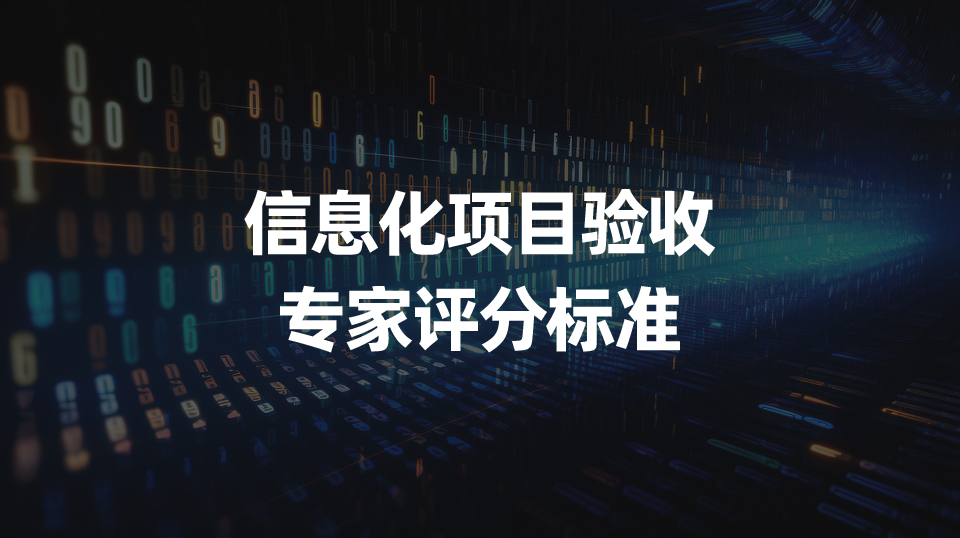 信息化项目验收报告评审评分依据哪些关键标准！