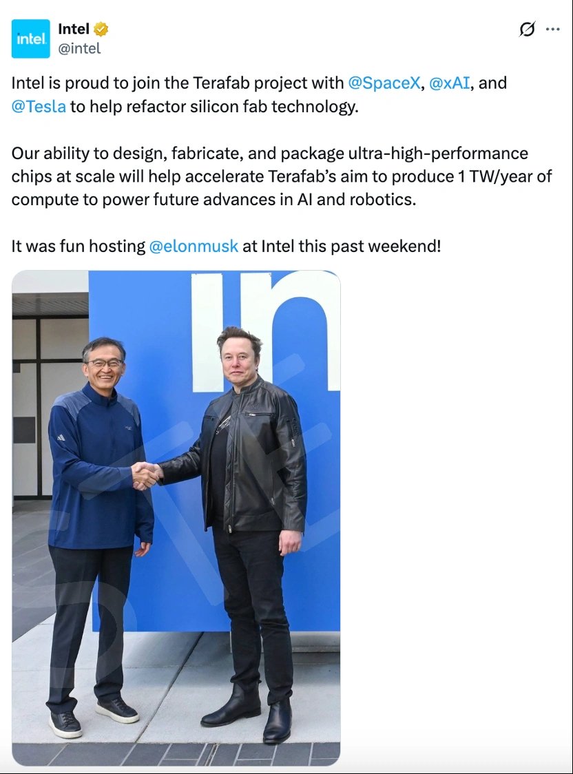 马斯克拉英特尔入伙！“史上最大造芯计划”获强力支持，能给双方带来什么