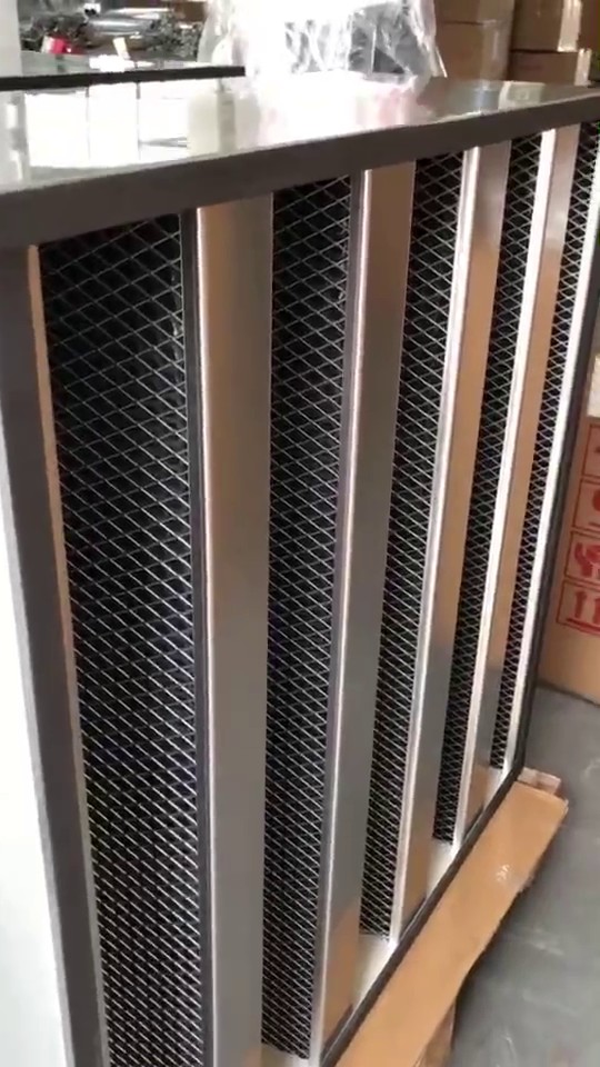 廠家直供 上海照闊污染裝備 不銹鋼框V型活性碳過濾器 化學過濾器 除異味甲醛過濾器 濾網 濾芯