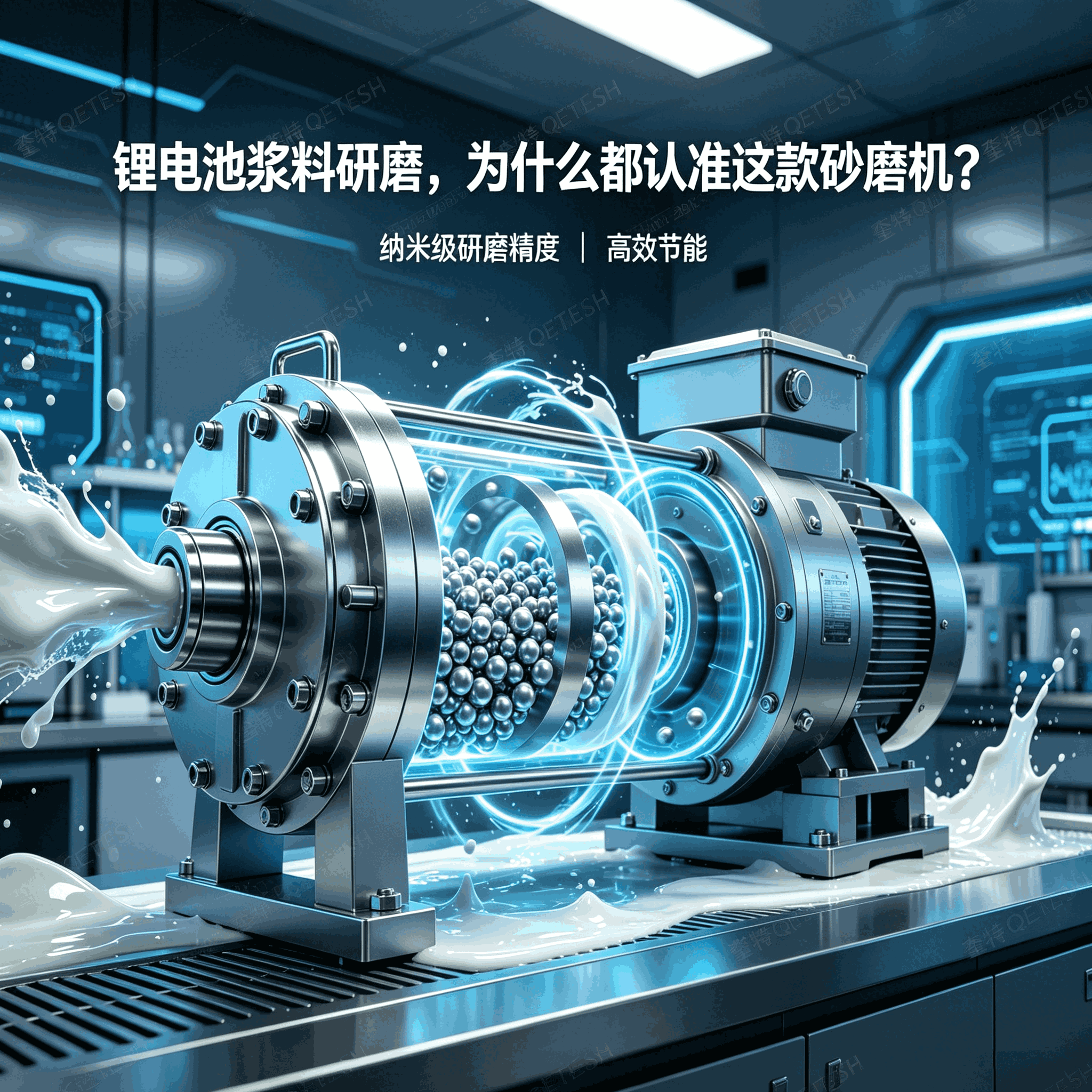锂电池浆料研磨，为什么都认准这款砂磨机？