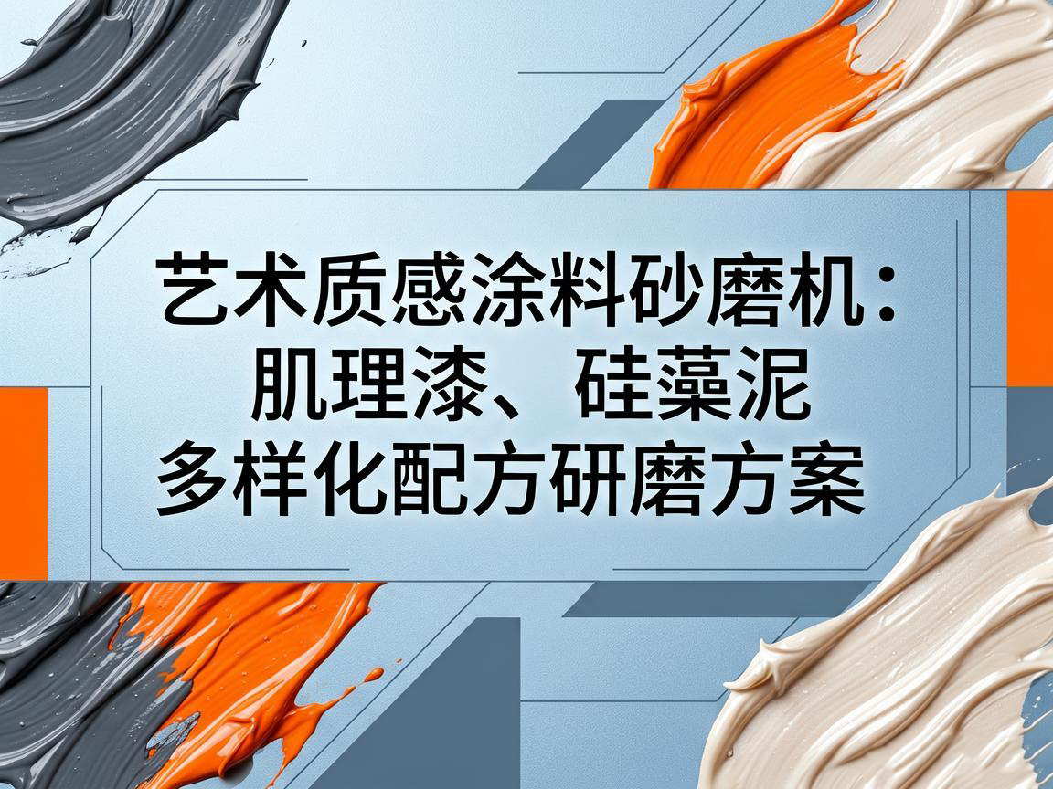 藝術質感塗料砂磨機：肌理漆、矽藻泥多樣化配方研磨方案
