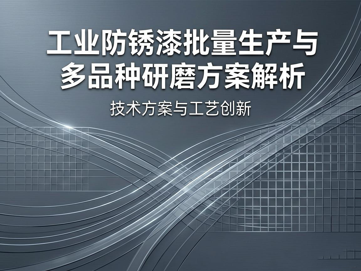 防鏽漆砂磨機：工業防鏽漆批量生產與多品種研磨方案