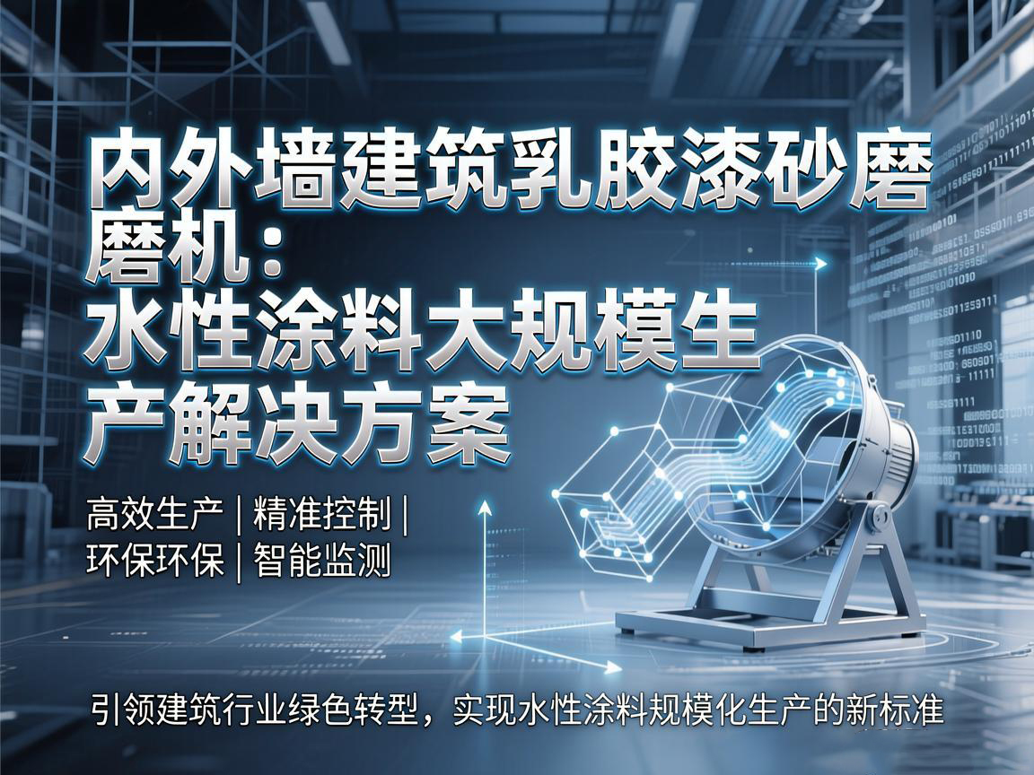 內外牆建築乳膠漆砂磨機：水性塗料大規模生產解決方案