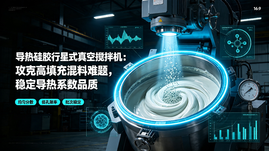导热硅胶行星式真空搅拌机选型｜高填充导热硅脂混合工艺解决方案