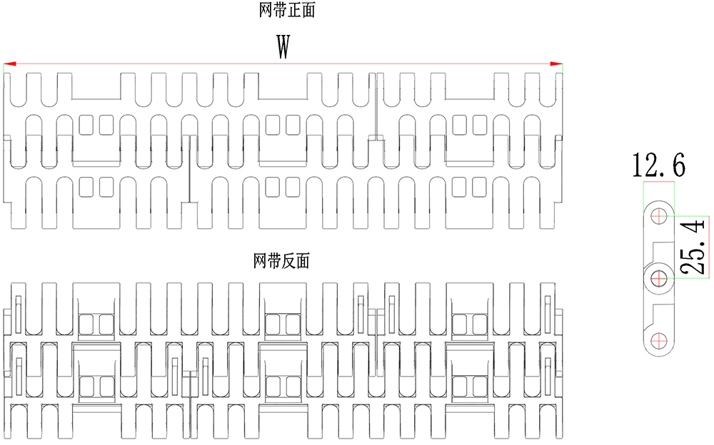 MK-100平格塑料网带