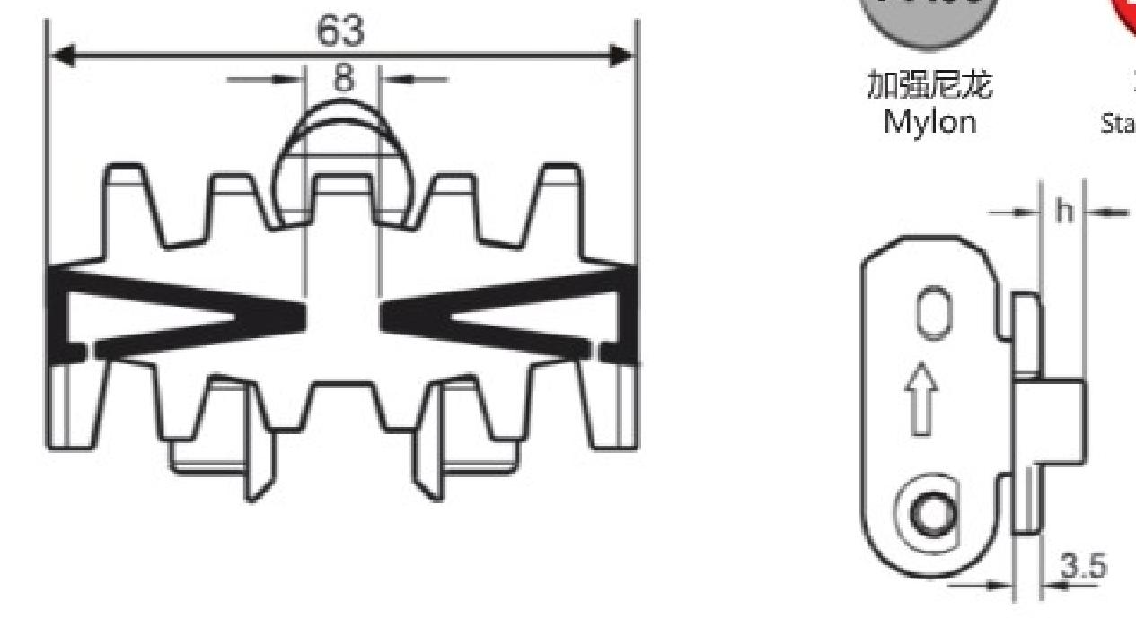LB63宽锲链