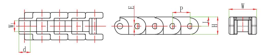 LB40/LB60P-B塑料链条