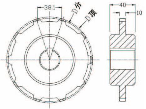 LB883  机加工被尼龙主动轮