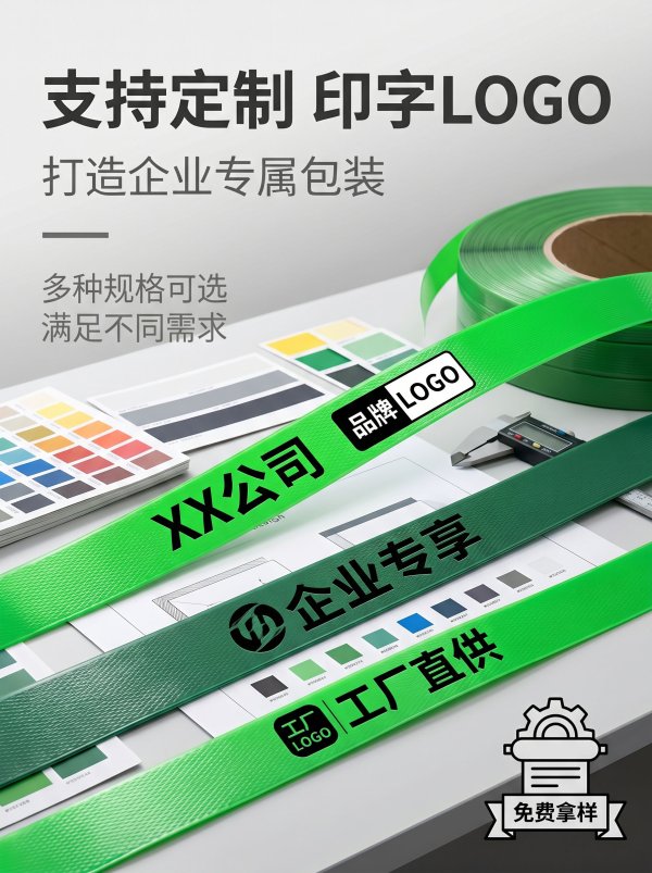 厂家直销1608塑钢打包带 10公斤/卷 拉力强劲 不劈裂 支持印字 物流仓储耗材