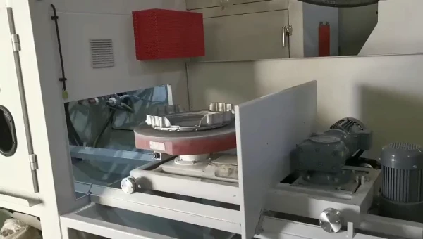 軌道臺車轉盤式自動噴砂機