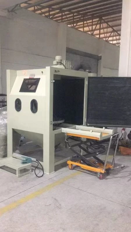 SL-1010TC手動推車轉盤(小型模具）噴砂機