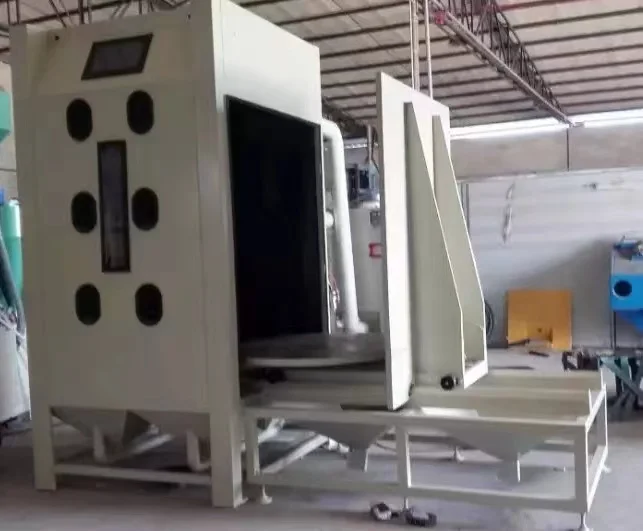 SL-1010TC手動推車轉盤(小型模具）噴砂機