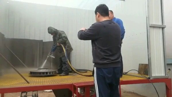 水噴砂房，高壓水噴砂，開放式水噴砂