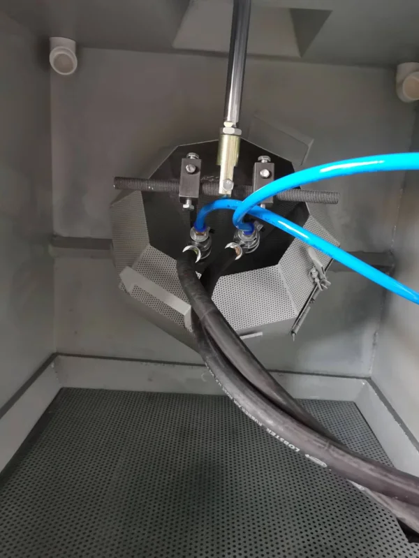 雙槍自動滾筒（籃）噴砂機，去批鋒噴砂機，塑膠電木去批鋒