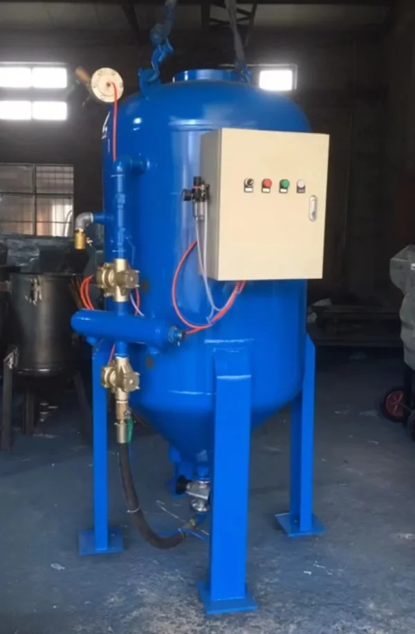 氣缸雙槍開放式高壓噴砂機，開放式高壓噴砂，多槍高壓噴砂機，大型高壓開放式噴砂機