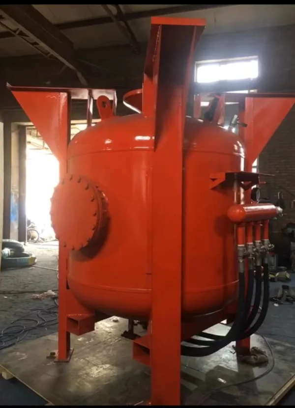 氣缸雙槍開放式高壓噴砂機，開放式高壓噴砂，多槍高壓噴砂機，大型高壓開放式噴砂機