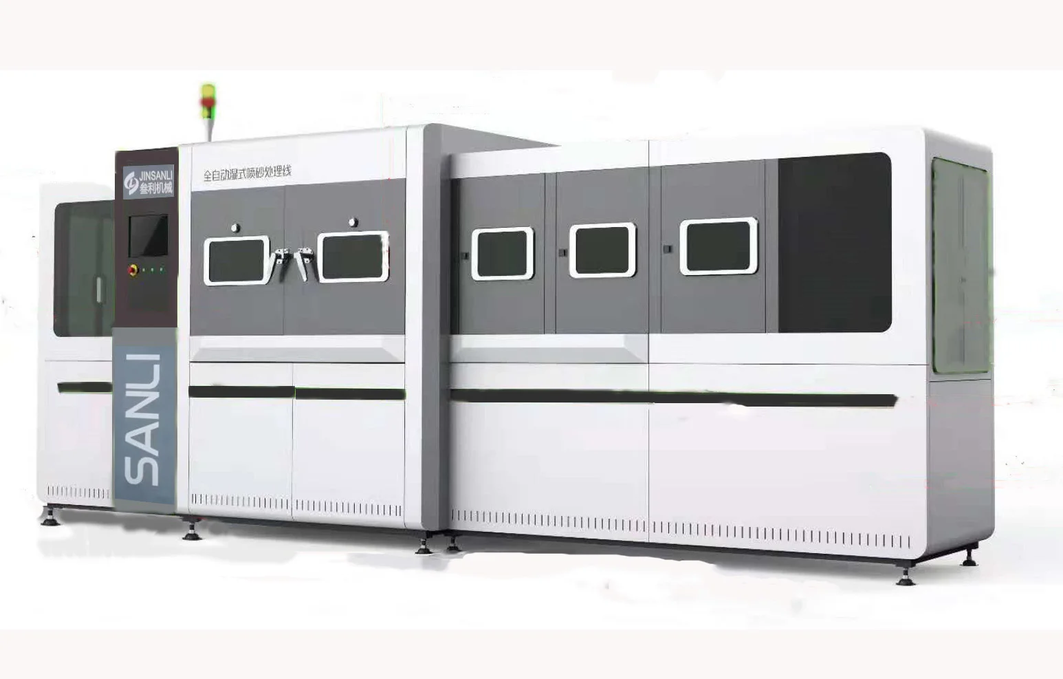 SL-SS12AW濕式（液體）自動噴砂機、數控刀片平面液體自動噴砂機