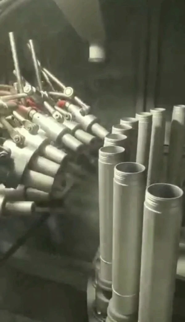 多工位連續轉盤式自動噴砂機