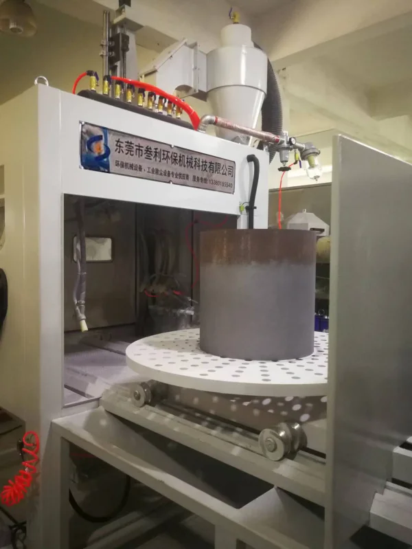 軌道臺車轉盤式自動噴砂機