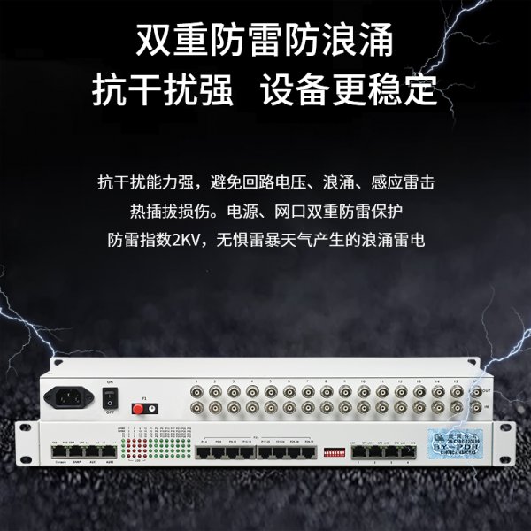 多功能綜合業(yè)務光端機 12E1+28路磁石+4路電話+4路物理隔離百兆 單纖FC 20KM