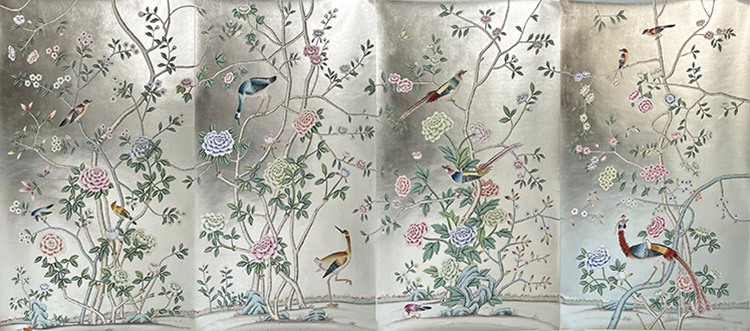 pearlescent silk wallpaper