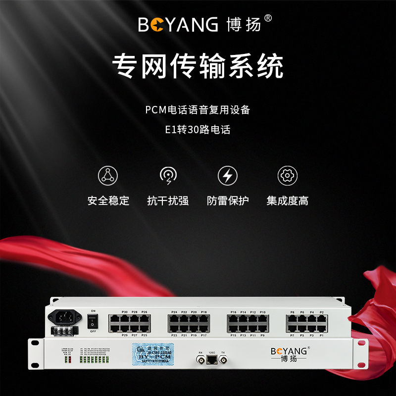 BY-30E1 PCM電話語音復(fù)用設(shè)備 E1轉(zhuǎn)30路電話FXO/FXS