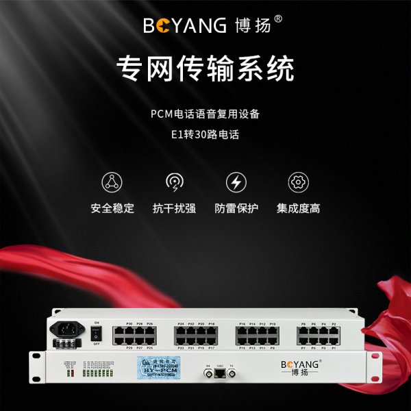 BY-30E1 PCM電話語音復(fù)用設(shè)備 E1轉(zhuǎn)30路電話FXO/FXS