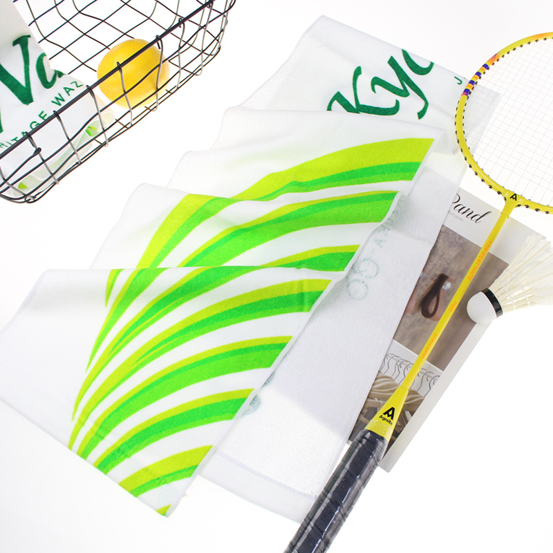 工廠毛巾來圖定制棉質(zhì)印花青檸純棉運動巾吸水柔軟