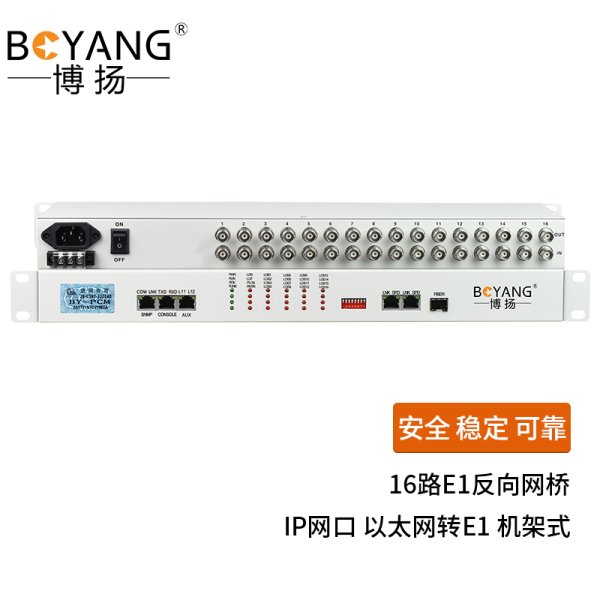 BY-16E1S IP網(wǎng)口 以太網(wǎng)轉(zhuǎn)E1 反向協(xié)議轉(zhuǎn)換器 16E1反向網(wǎng)橋 