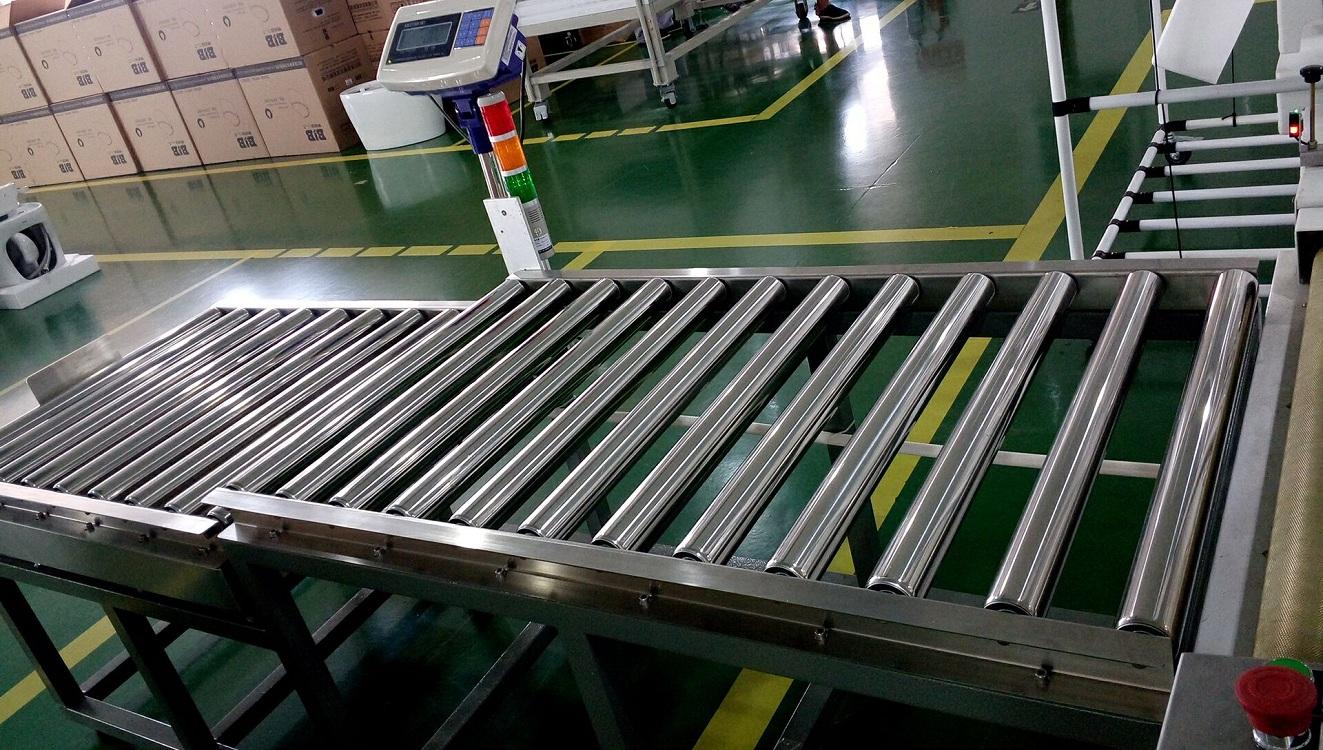 帶滑輪的電子秤/輸送不銹鋼滾筒