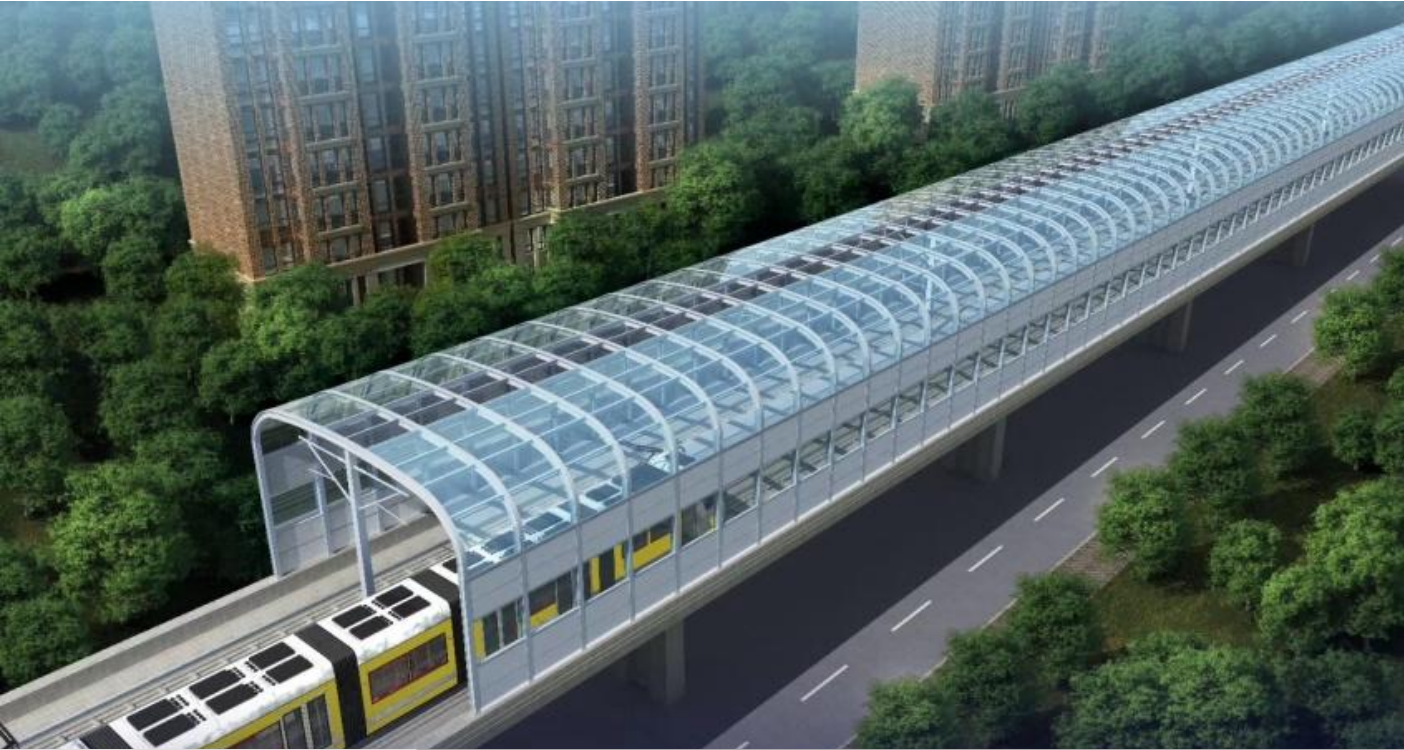 山東青島13號地鐵鳳凰站全封閉式聲屏障