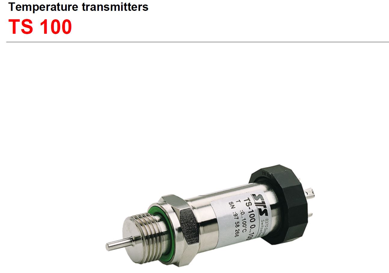 瑞士STS原裝TS100溫度傳感器PTM/N/RS485可編程液位溫度一體式變送器PTM/N/SDI012
