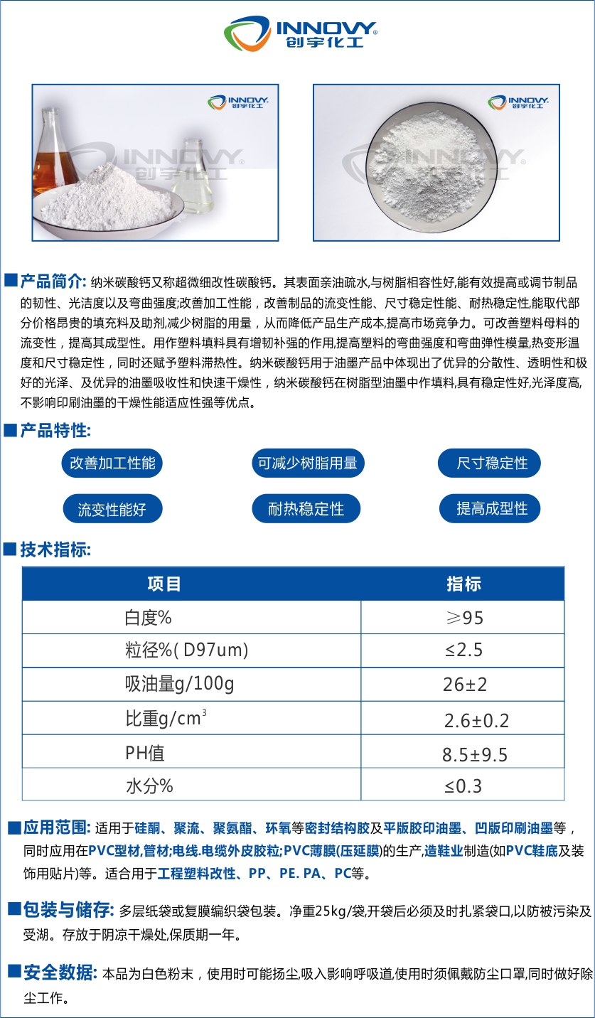 活性碳酸鈣又稱之為微細(xì)改性碳酸鈣,其表面親油疏水,與樹脂相容性好,能有效提高調(diào)節(jié)制品的韌性.