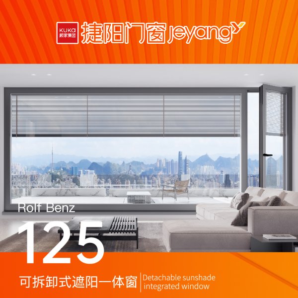 125可拆卸式遮陽一體窗