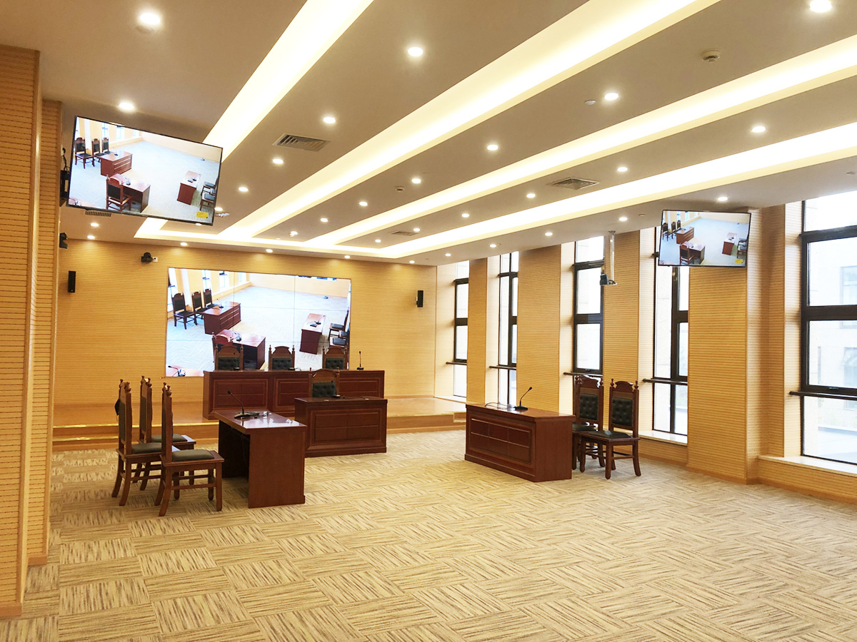 睿觀博MHD-1616S矩陣和UT-Hon-TR網傳助力上海商標局法庭的音視頻系統