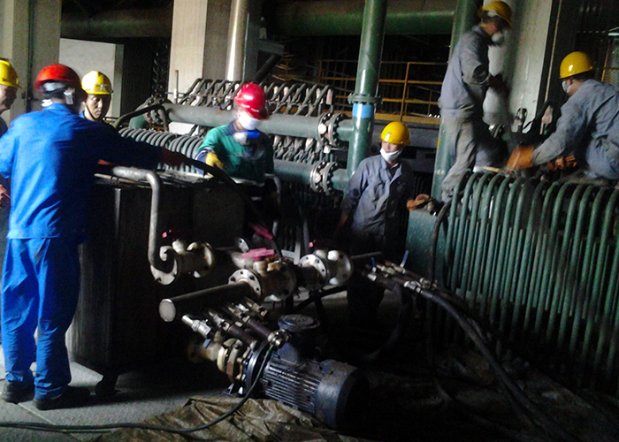 閃速爐循環(huán)水冷卻系統(tǒng)在線化學(xué)清洗