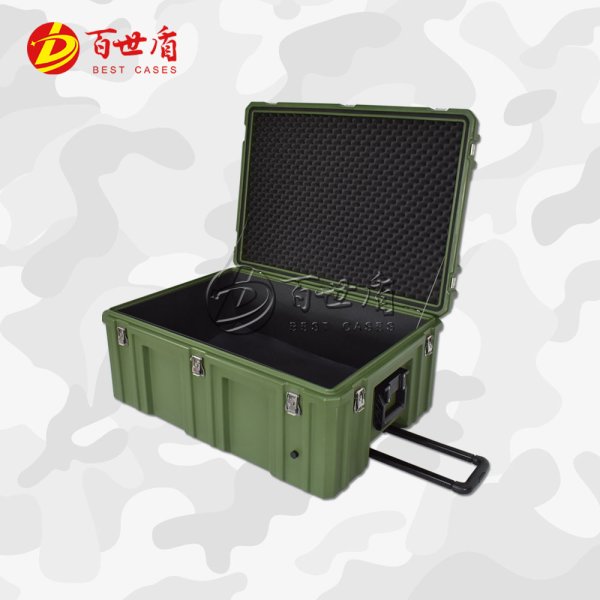 百世盾野戰(zhàn)滾塑箱消防救援器材箱物資運輸箱儀器儲運箱塑料給養(yǎng)單元箱空投箱 850*600*375
