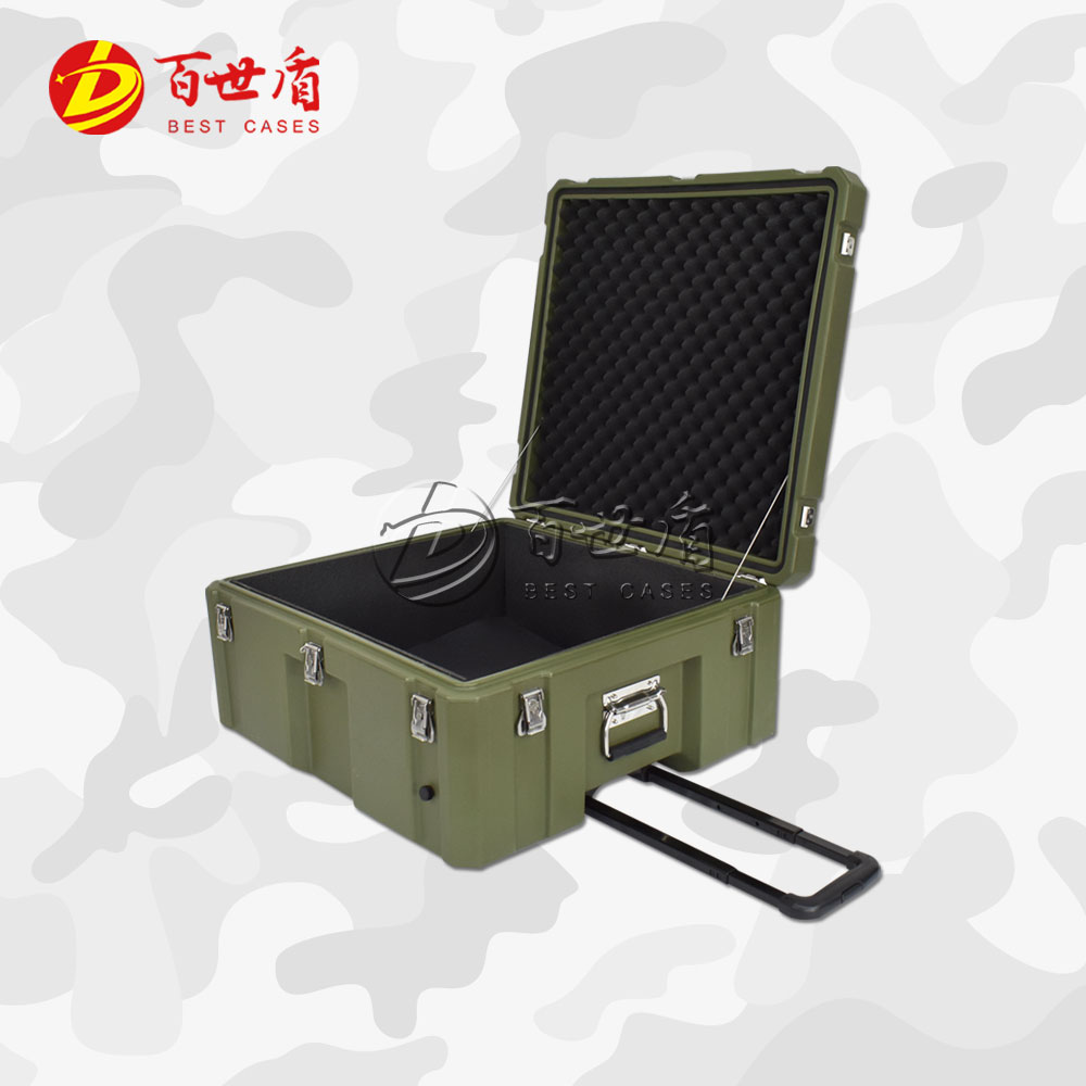 百世盾滾塑箱給養(yǎng)箱儲物箱運輸器材箱空投箱彈要醫(yī)療箱帶拉桿輪野戰(zhàn)備箱 650*620*340