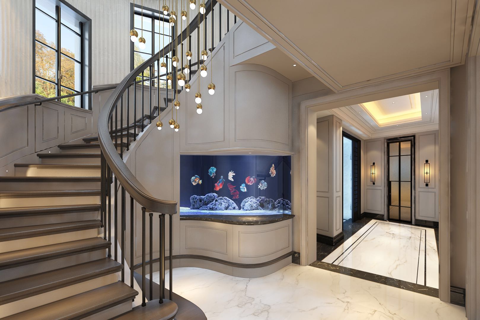 長(zhǎng)樂(lè)路亞克力魚缸工程案例