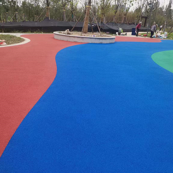 浙江海寧公園塑膠跑道