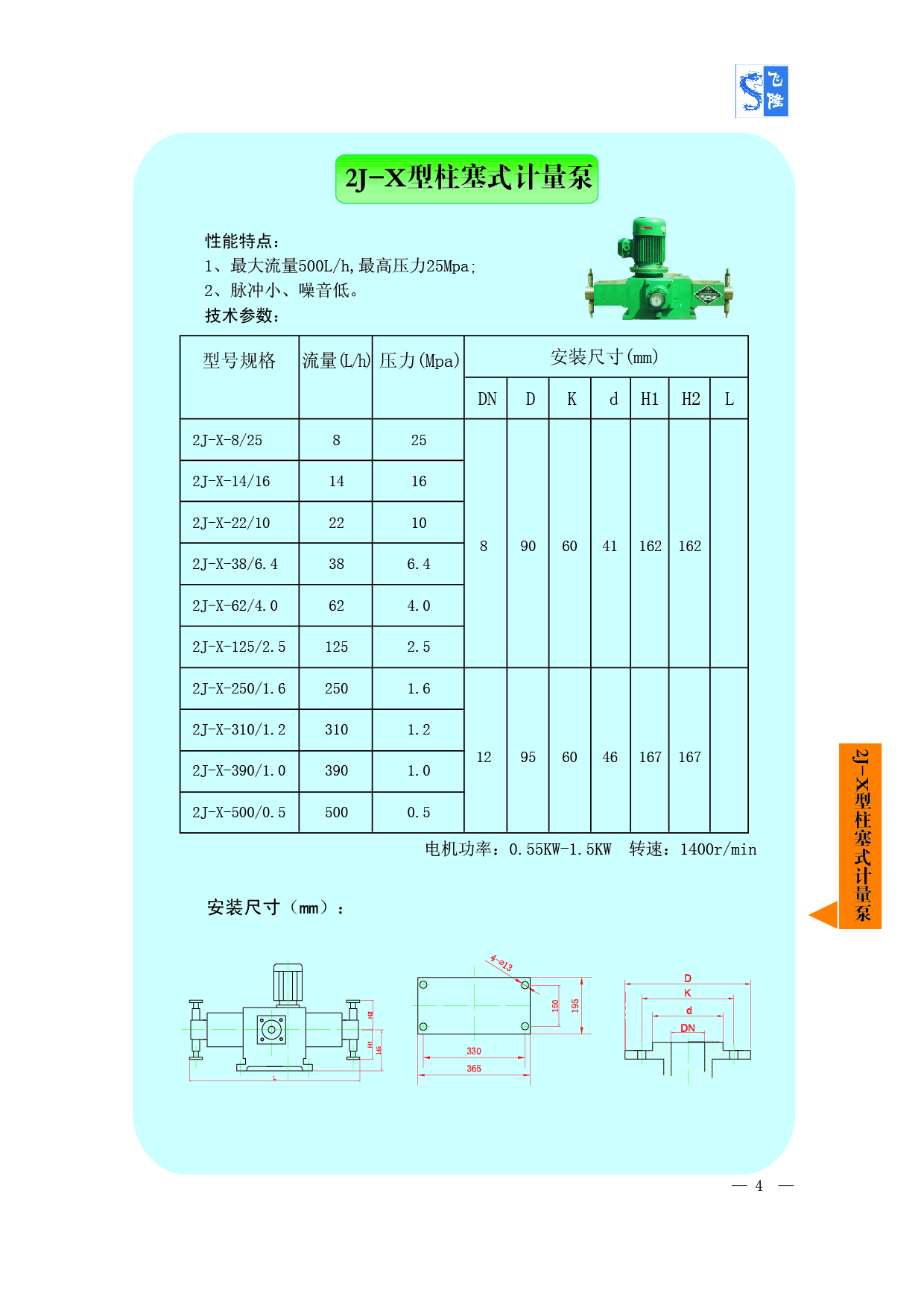 2J-X型柱塞式計量泵