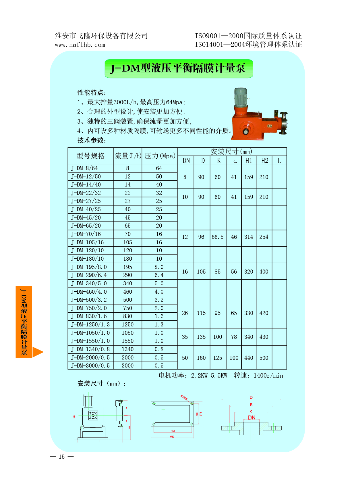 J-DM型液壓平衡隔膜計量泵