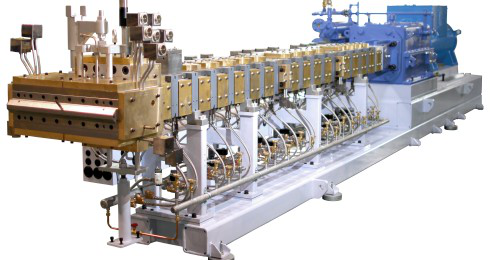 JSW雙螺桿混煉擠出機(jī)（日本制鋼所）擠壓造粒 