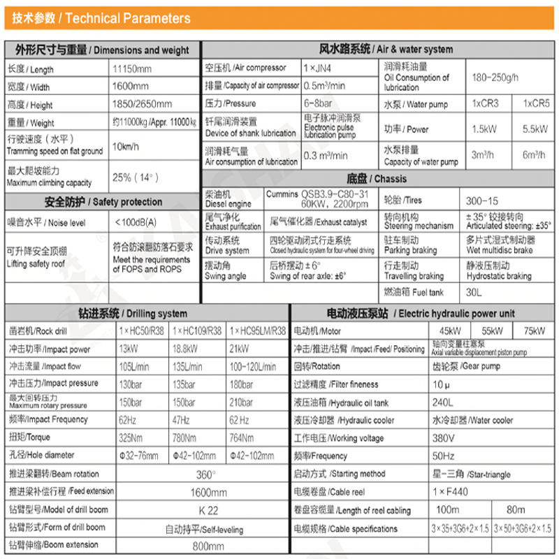 KJ211型全液壓掘進鉆車