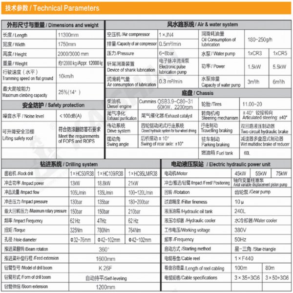 KJ311型全液壓掘進鉆車