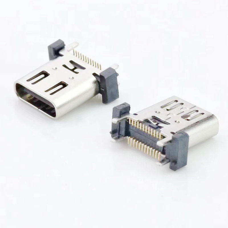 TYPE-C 母座 24Pin SMT立式10.0