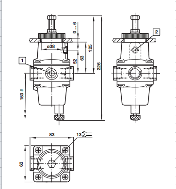 Norgren電磁閥B52G, B54G系列